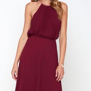 Bariano Melissa Burgundy Maxi Dress